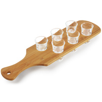 Personalised Shot Glass Paddle with Shot Glasses