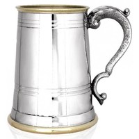 Personalised Pewter and Brass Tankard with Details